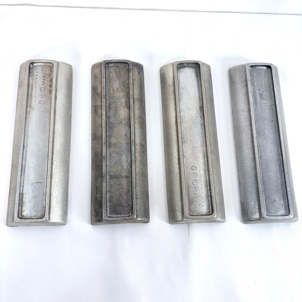 Wilton Armetale Corn on the Cob Trays Silver Pewter RWP Rectangular Set of 4 9